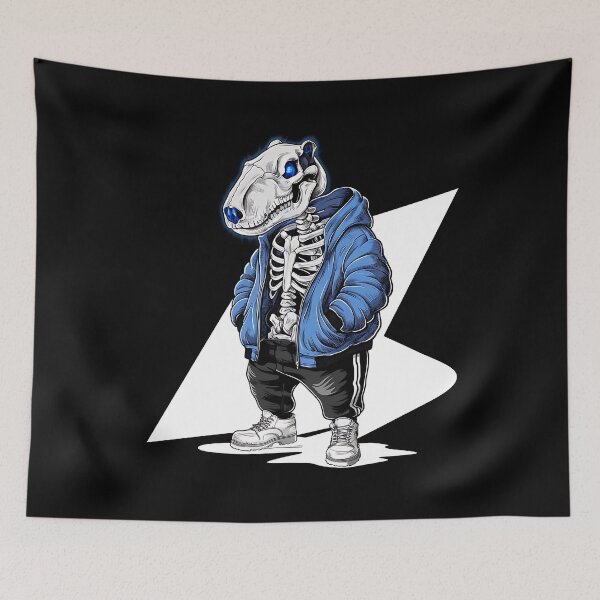 Item preview, Dinosour Skelton Man with Hiphop clothes designed and sold by DunuStore.