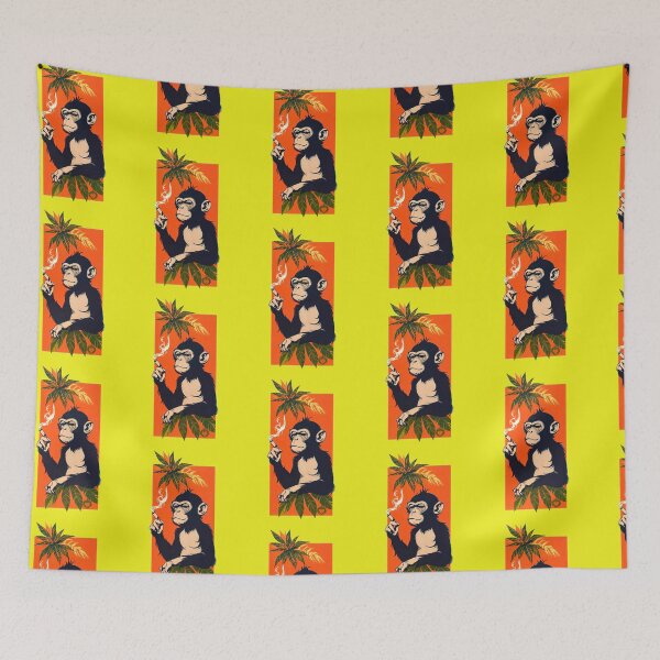 Item preview, Monkey smoking weed designed and sold by GreenKingShop.