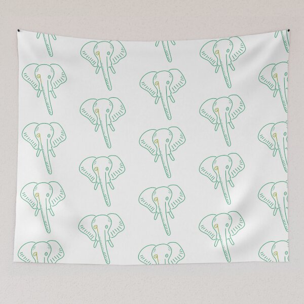 Item preview, Nine Elephant in Green designed and sold by TessaPeartree.