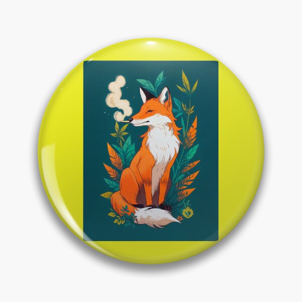 Item preview, Fox smoking weed designed and sold by GreenKingShop.