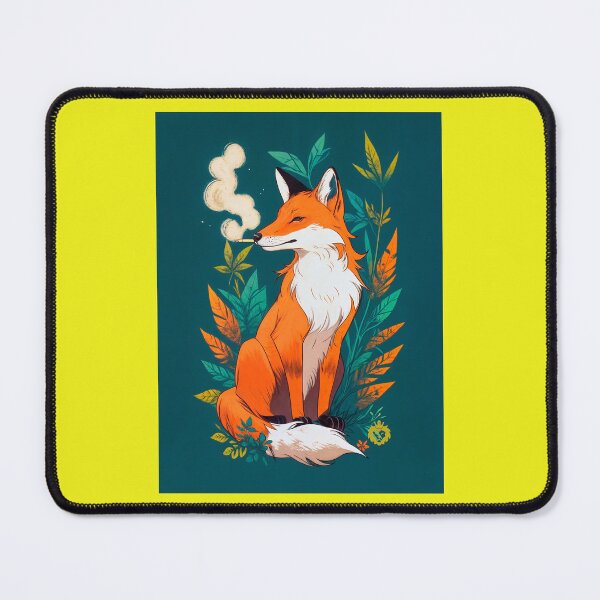 Item preview, Fox smoking weed designed and sold by GreenKingShop.