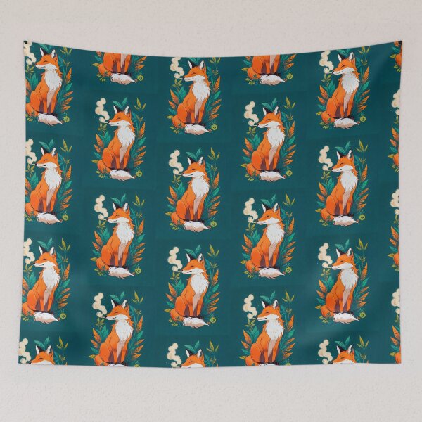 Item preview, Fox smoking weed designed and sold by GreenKingShop.