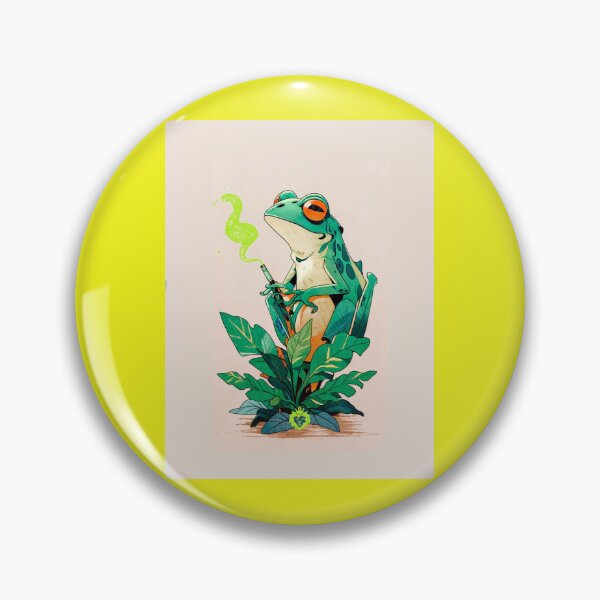 Item preview, Frog smoking weed designed and sold by GreenKingShop.