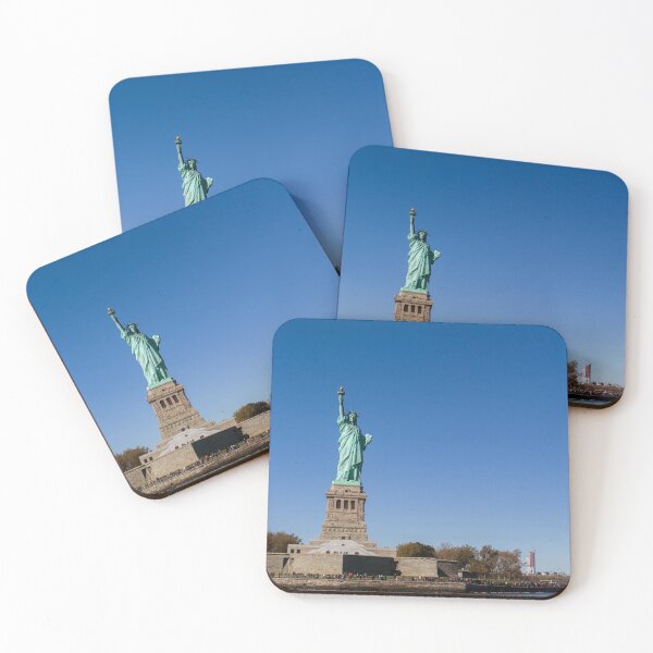 Item preview, Statue of Liberty: An Icon of New York Against a Clear Blue Sky designed and sold by World Wondering Travel Photography.