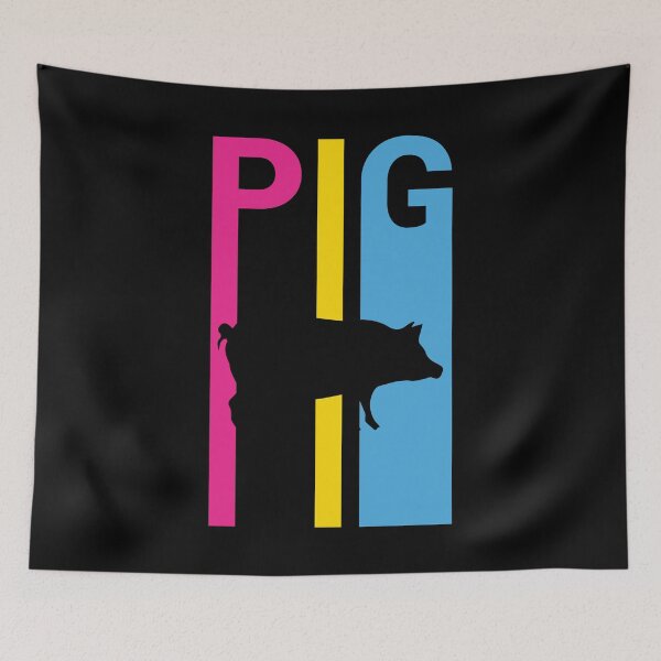 Item preview, I Like Pigs And Maybe Like 3 People Pig Lover Farmer Retro designed and sold by smartrocket.
