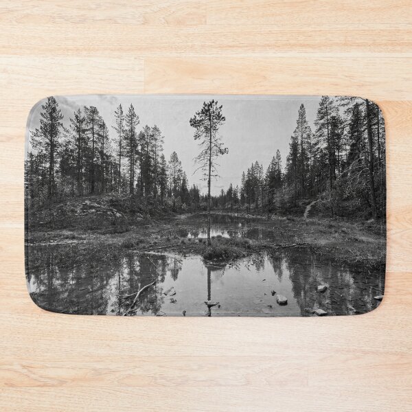 Item preview, Flooding waters. Laanila 2024 bw designed and sold by Jouko Lehto Photography.