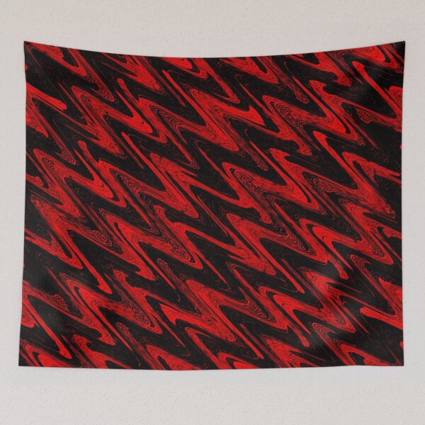Item preview, Abstract Red & Black ZigZag Radio Fractals designed and sold by SXW Designs.