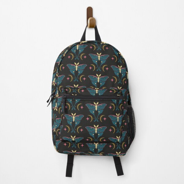 Item preview, Teal Celestial Luna Moth and Crescent Pattern. Nocturnal Butterfly Design designed and sold by paldronma.