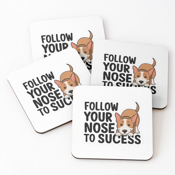 Item preview, Follow Your Nose to Success - Motivational Dog Sticker designed and sold by UA-t-shirts.