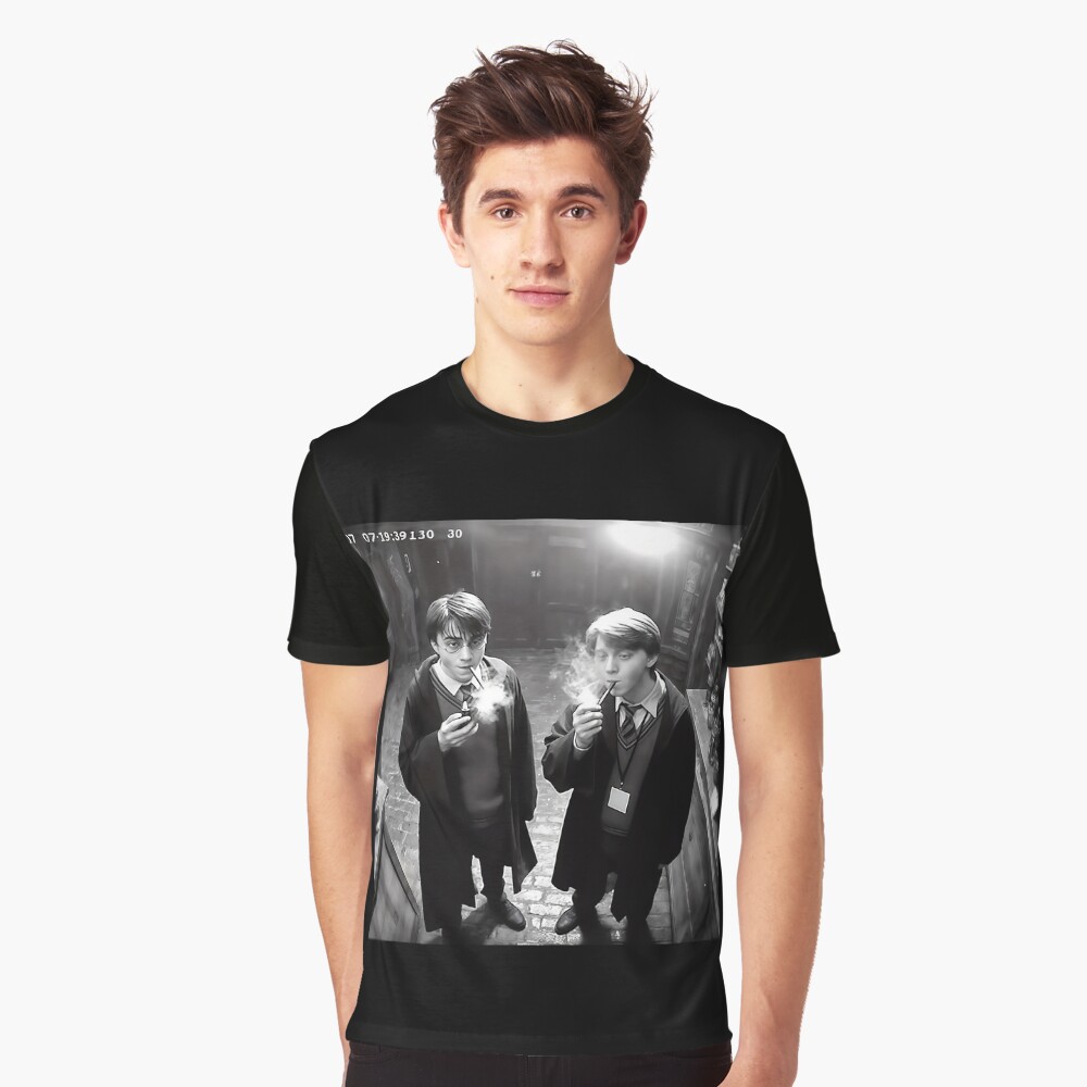 Harry and Ron Smoking Camera | Classic T-Shirt