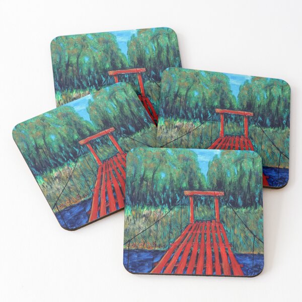 Item preview, Oil Painting - Red Bridge. Kamchatka, Russia 2011 designed and sold by Igor Pozdnyakov.