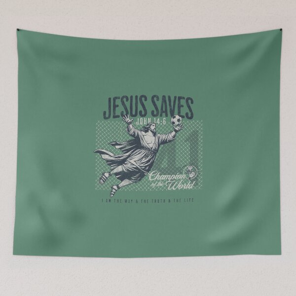 Item preview, Jesus Saves John 14:6 - Soccer designed and sold by quiggleton.