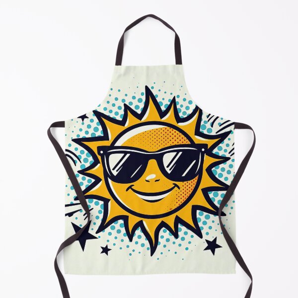 Item preview, Smiling Sun with Glasses Pop Art Style designed and sold by artofuniverse.