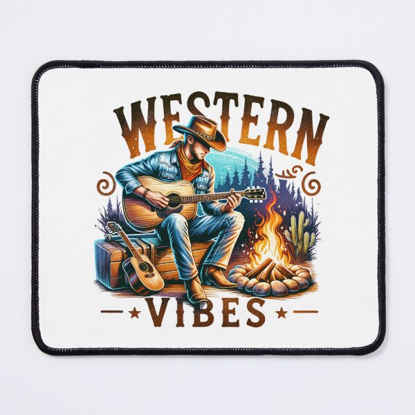 Item preview, ✨Western Vibes – Cowboy Playing Guitar Design for T-Shirts, Mugs, Stickers & More designed and sold by artedigital99.
