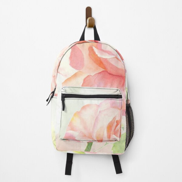 Item preview, Peachy Rose watercolor floral art nature painting designed and sold by Yarlseri.