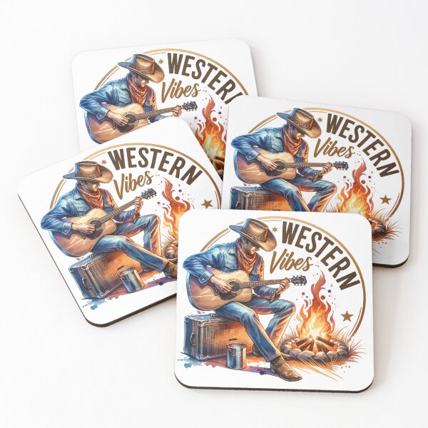 Item preview, ✨Western Vibes – Cowboy Playing Guitar Design for T-Shirts, Mugs, Stickers & More designed and sold by artedigital99.