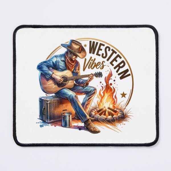 Item preview, ✨Western Vibes – Cowboy Playing Guitar Design for T-Shirts, Mugs, Stickers & More designed and sold by artedigital99.