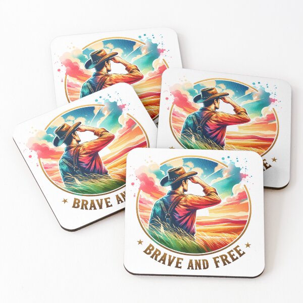 Item preview, ✨Brave and Free – Cowboy at Sunrise Design for Apparel, Mugs, Stickers & More designed and sold by artedigital99.