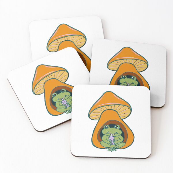 Item preview, Hand drawn frog sat inside mushroom designed and sold by BritishDelights.