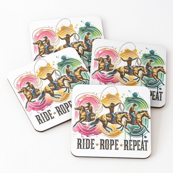Item preview, ✨Ride, Rope, Repeat – Cowboy Roping Horse Design for Apparel, Mugs, Stickers & More designed and sold by artedigital99.