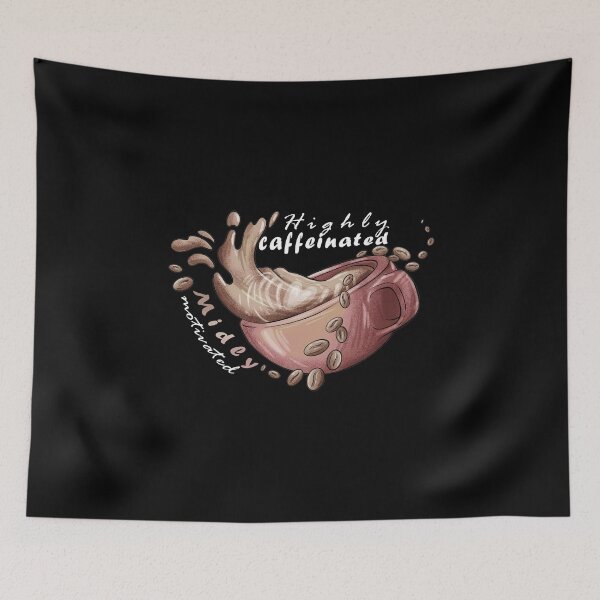 Item preview, Highly caffeinated, Midly motivated  designed and sold by Aymanerachif.