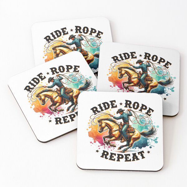 Item preview, ✨Ride, Rope, Repeat – Cowboy Roping Horse Design for Apparel, Mugs, Stickers & More designed and sold by artedigital99.
