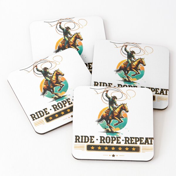 Item preview, ✨Ride, Rope, Repeat – Cowboy Roping Horse Design for Apparel, Mugs, Stickers & More designed and sold by artedigital99.