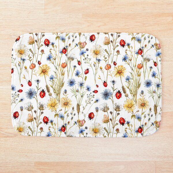 Item preview, Ladybug and flowers designed and sold by Vikycialp.