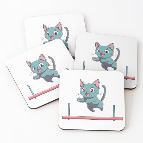 Item preview, Kitty Hurdler - Jumping Gymnastics Cat  designed and sold by memememescat.