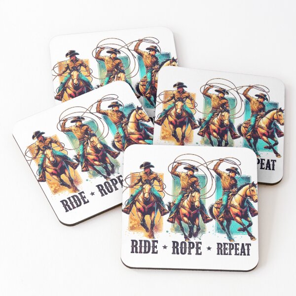 Item preview, ✨Ride, Rope, Repeat – Cowboy Roping Horse Design for Apparel, Mugs, Stickers & More designed and sold by artedigital99.