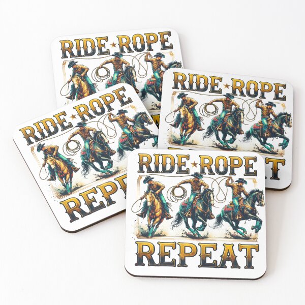 Item preview, ✨Ride, Rope, Repeat – Cowboy Roping Horse Design for Apparel, Mugs, Stickers & More designed and sold by artedigital99.