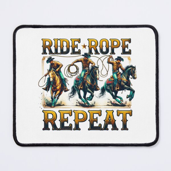 Item preview, ✨Ride, Rope, Repeat – Cowboy Roping Horse Design for Apparel, Mugs, Stickers & More designed and sold by artedigital99.