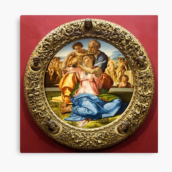 The Holy Family - Doni Tondo - Michelangelo Canvas Print