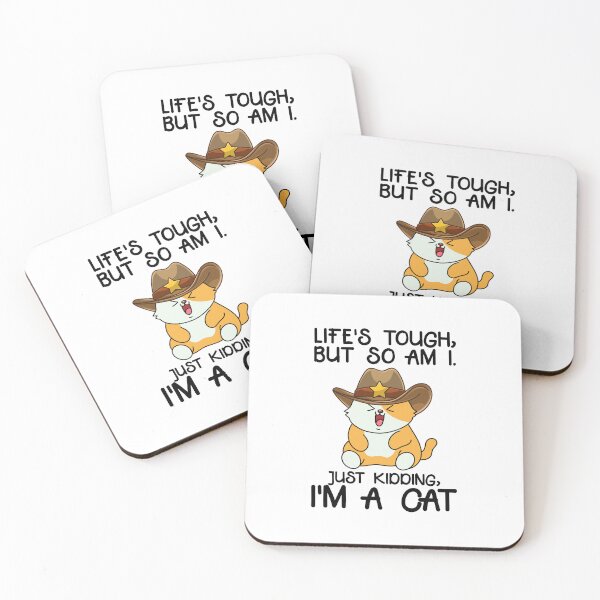 Item preview, Tough Cat Cowboy Quote designed and sold by Design_for_merch.
