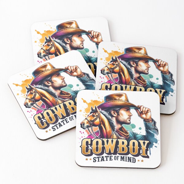 Item preview, ✨Cowboy State of Mind – Reflective Cowboy with Horse Design for Apparel, Mugs, Stickers & More designed and sold by artedigital99.