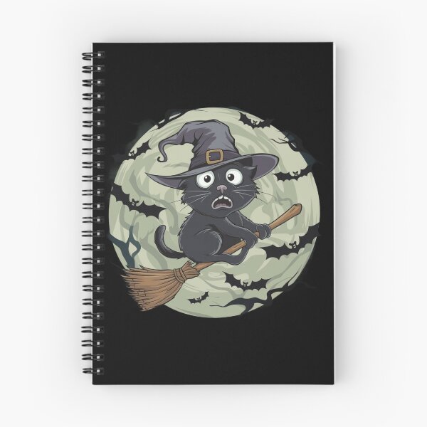 Item preview, Halloween cat on a broom designed and sold by Krystian9809.