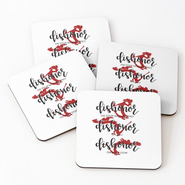 Item preview, Dishonor on You, Dishonor on your cow, mushu calligraphy print designed and sold by tbcalligraphy.