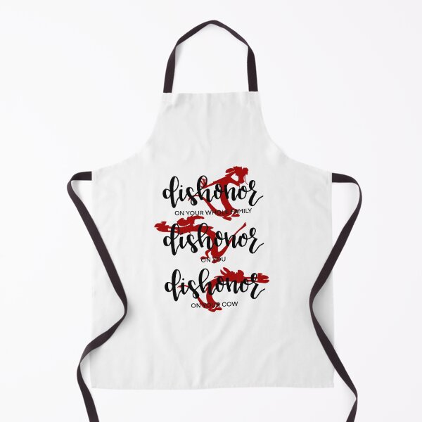 Item preview, Dishonor on You, Dishonor on your cow, mushu calligraphy print designed and sold by tbcalligraphy.