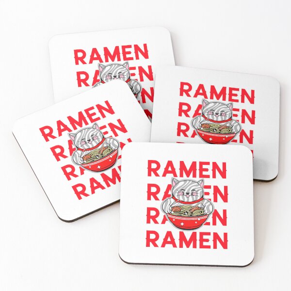 Item preview, Cat Eating Ramen Noodles designed and sold by Sartoris Art.