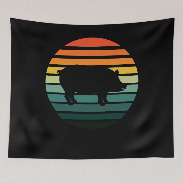 Item preview, Cool Pig Retro Funny Pig Lover Farmer Retro  designed and sold by smartrocket.