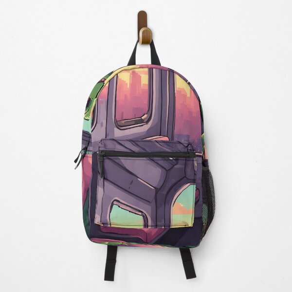 Item preview, Cute Dinosaur Riding the City Train at Sunset designed and sold by ArtsyWishesShop.