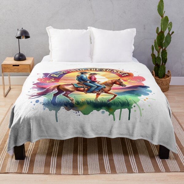 Item preview, ✨Ride in the Sunset – Cowboy on Horse at Sunset Design for Apparel, Mugs, Stickers & More designed and sold by artedigital99.