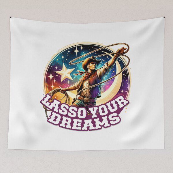 Item preview, ✨Lasso Your Dreams – Cowboy Throwing Lasso Design for Apparel, Mugs, Stickers & More designed and sold by artedigital99.