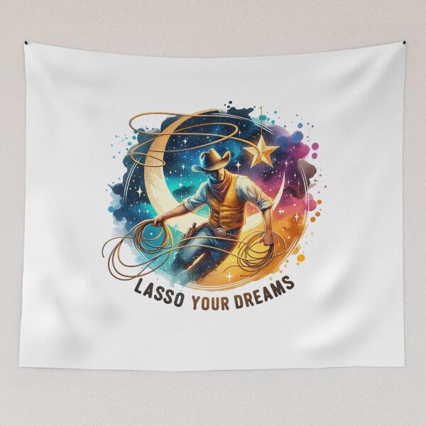 Item preview, ✨Lasso Your Dreams – Cowboy Throwing Lasso Design for Apparel, Mugs, Stickers & More designed and sold by artedigital99.