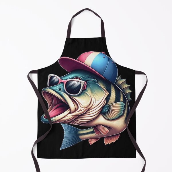 Item preview, Realistic Bass Fish Clipart with Baseball Cap Sunglasses designed and sold by raedattia.