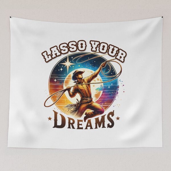 Item preview, ✨Lasso Your Dreams – Cowboy Throwing Lasso Design for Apparel, T-shirts, Mugs, Stickers & More designed and sold by artedigital99.