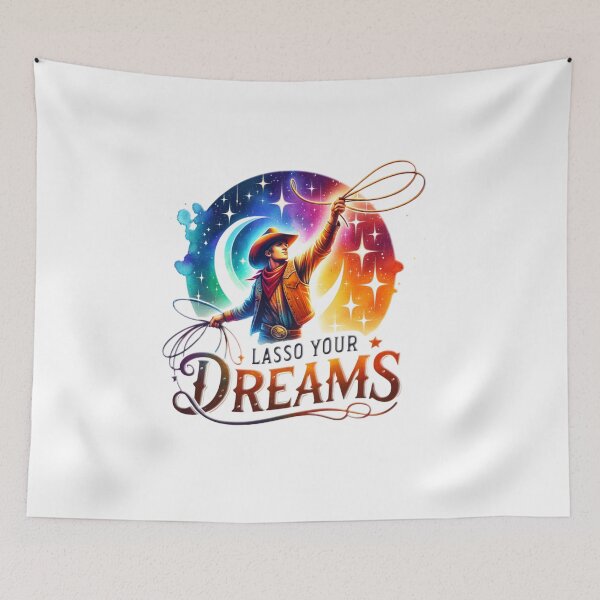 Item preview, ✨Lasso Your Dreams – Cowboy Throwing Lasso Design for Apparel, T-shirts, Mugs, Stickers & More designed and sold by artedigital99.