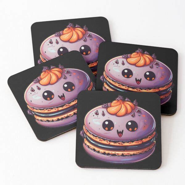 Item preview, Haunted purple macaron designed and sold by SpookyKawaiiPrt.