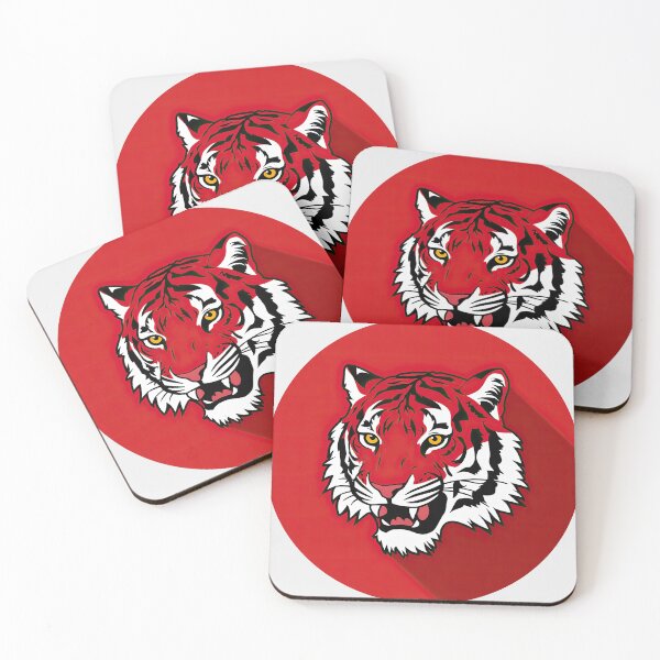 Item preview, Sticker T-Shirt Design Trending: Fierce Red Tiger designed and sold by ForeverPrintsOK.