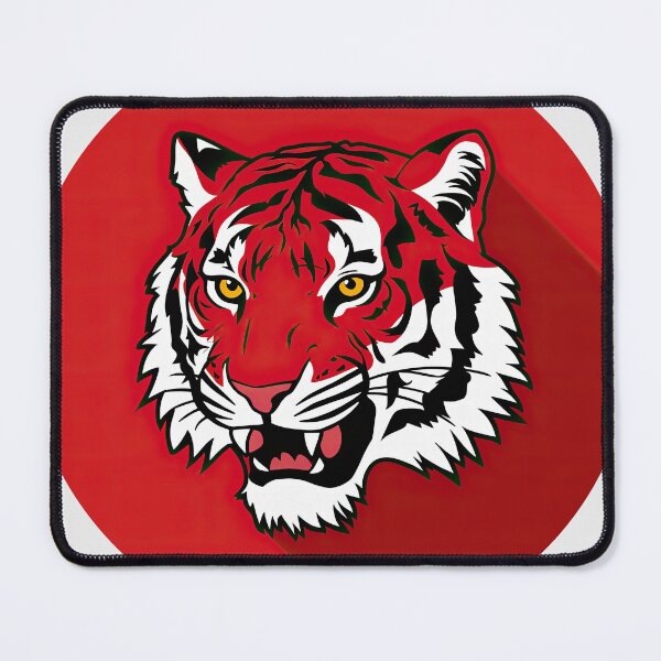 Item preview, Sticker T-Shirt Design Trending: Fierce Red Tiger designed and sold by ForeverPrintsOK.